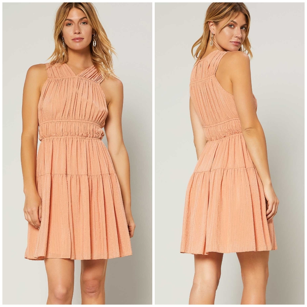 CURRENT AIR Anthro Gorgeous Vintage Apricot Short Dress - Picture 6 of 9